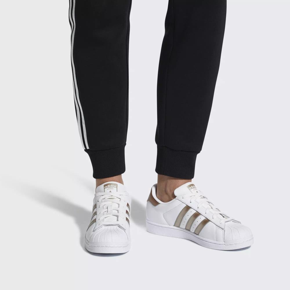 Adidas Superstar Tenis Blancos Para Mujer (MX-17615)